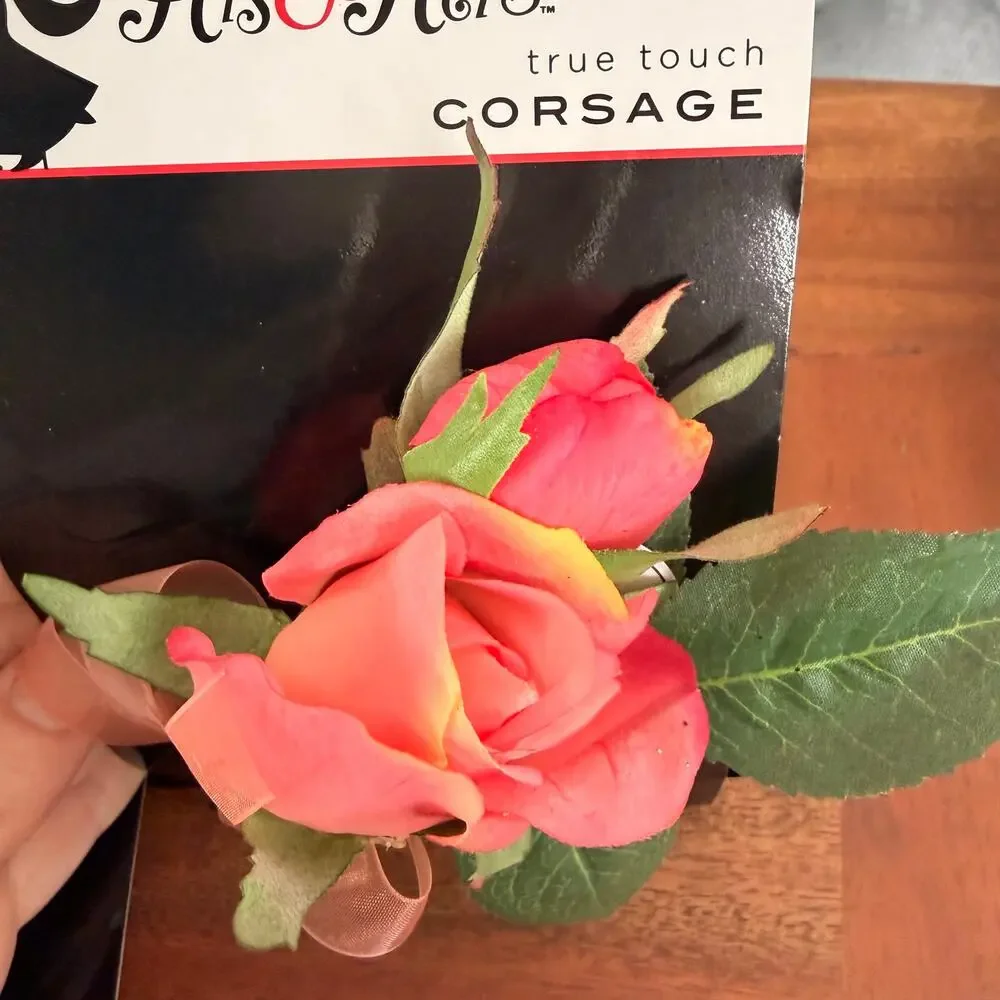 Lot of new 12 bridesmaid wedding wrist corsage prom dance silk flower‎ pink rose